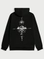 Men's Hooded Sweatshirt With Pattern Printed