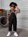 Toddler Boys Flap Pocket Denim Overalls