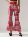 Simone Rogers SHEIN X Simone Rogers Womens Flare Belted Pants