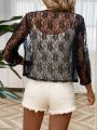 Women'S Hollow Out Lace Jacket