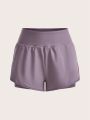 SHEIN Street Sport Ladies' Solid Color Sports Shorts