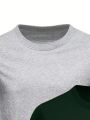 Manfinity Men'S Plus Size Solid Color Round Neck Long Sleeve Casual T-Shirt