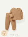 Cozy Cub Baby Boy Solid Raglan Sleeve Tee & Sweatpants