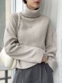 DAZY Drop Shoulder Turtle Neck Sweater