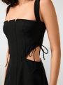 BY BLCK Cut Out Knot Side Cami Dress