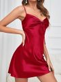 Knot Front Satin Cami Nightdress