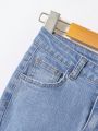 SHEIN Tween Boy Ripped Frayed Skinny Jeans