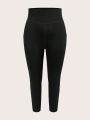 Plus 3pcs Wideband Waist Sports Leggings