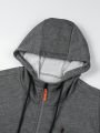 Men'S Front Zip Hooded Sports Jacket