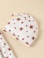SHEIN Newborn Baby Boys' Moon & Stars Printed Gift Set