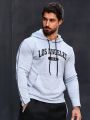 Daily&Casual Men's Letter Printed Hooded Sports Sweatshirt