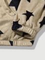 Manfinity Hypemode Men's Star Patterned Zip Up Hoodie With Kangaroo Pocket