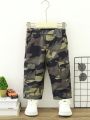 Baby Boy Camo Print Flap Pocket Cargo Pants