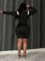 SHEIN Slayr Plus Size Color Block Bodycon Dress