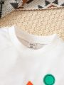 Baby Boys' Alphabet Print Round Neck Top