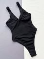 SHEIN Swim SXY Women's One-piece Swimsuit With Hollow-out Waist