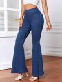 Women'S Solid Color Casual Flared Jeans