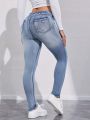 Women's Drawstring Waist Slim Fit Jeans