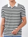 Manfinity Homme Men's Striped Short Sleeve Polo Shirt