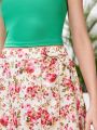 Teen Girls' Floral Print Cami Top And Skirt Set