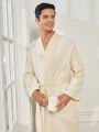 Men's Solid Color Bathrobe