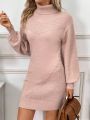 SHEIN Frenchy Women's Turtleneck Short Sweater Dress