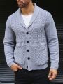 Manfinity Homme Men Cable Knit Button Front Cardigan