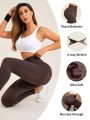 SHEIN Yoga Basic Women's Solid Color Sports Leggings