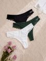 3pcs/pack Women's Thong Underwear