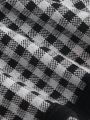 SHEIN MOD Women'S Plus Size Checkered Print Bowknot Strap Tank Top