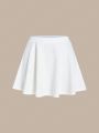 SHEIN BASICS Women'S Solid Color Casual Skirt