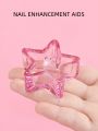 1pc Multi-functional Pink Mini Pentagram Crystal Cup For Brush Washing And Mixing Colors