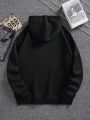 Tween Boy Letter & Figure Graphic Thermal Lined Hoodie