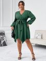 SHEIN Privé Plus Size Irregular Hemline Dress