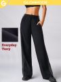 GLOWMODE Everyday Terry Line Up Wide Leg Pocket Pants Daily Lounge