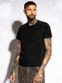 Manfinity AFTRDRK Men's Glitter Knit Casual Short Sleeve T-Shirt