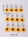 12pcs Sunflower Shaped Keychain, Bag Pendant