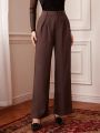 SHEIN DECDS Women's Wide Leg Pants With Pockets