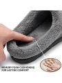 Mens Leather Slippers Comfy Handmade Stitch Slip-on House Shoes Warm Fur Lined Rubber Sole Indoor Outdoor