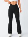 Daily&Casual Women'S V-Waist Flare Workout Pants