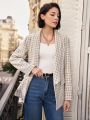 SHEIN Frenchy Women's Plaid Pocketed Blazer