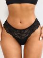 Contrast Lace Thong