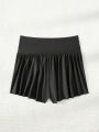 SHEIN Swim Basics Solid Color Swimwear Bottom Skirt