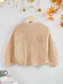 SHEIN Young Girl Lantern Sleeve Drop Shoulder Sweater