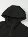 Men's Zipper Front Hooded Sports Jacket