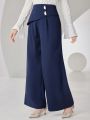 SHEIN Modely High Waist Wide Leg Suit Pants