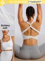 GLOWMODE FeatherFit™ Twisted Active Square Neckline Tank Light Support Low Impact Yoga Daily