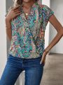 Paisley Print Wrap Shirt