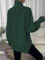 SHEIN Essnce High Neck Drop Shoulder Sweater