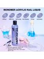 Morovan Monomer Acrylic Nail Liquid 8oz for Acrylic Powder - Professional Monomer Acrylic Nail Liquid For Acrylic Nail Extension Non-Yellowing MMA-Free